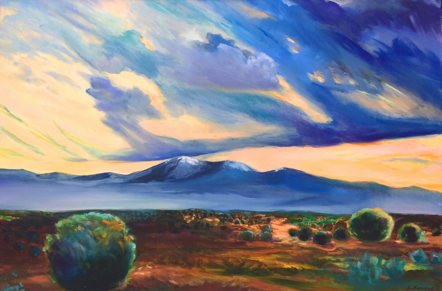 Brighter Tesuque Pueblo no frame